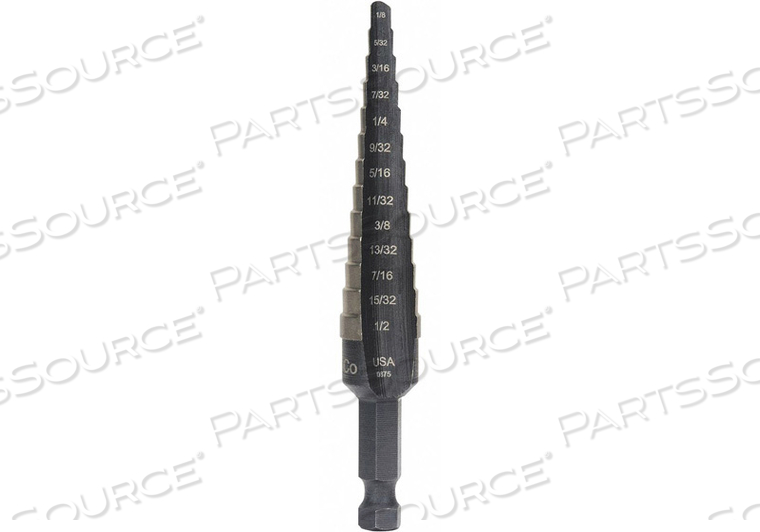STEP DRILL BIT HSS 13 SIZES 1/8-1/2 IN. by IRWIN Tools STEP DRILL BIT HSS 13 SIZES 1/8-1/2 IN. by IRWIN Tools