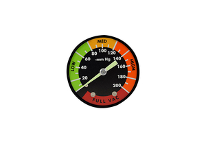 VACUUM GAUGE, ANALOG ANSI, 0 TO 200MMHG PRESSURE GAUGE, FOR USE WITH: FOR PUSH-TO-SET™ INTERMITTENT SUCTION UNIT (PTS-ISU) by Ohio Medical, LLC