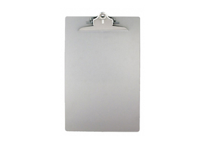 RECYCLED ALUMINUM CLIPBOARD WITH HIGH-CAPACITY CLIP, 1" CLIP CAPACITY, HOLDS 8.5 X 14 SHEETS, SILVER by Saunders