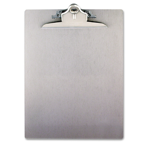 RECYCLED ALUMINUM CLIPBOARD WITH HIGH-CAPACITY CLIP, 1" CLIP CAPACITY, HOLDS 8.5 X 11 SHEETS, SILVER by Saunders