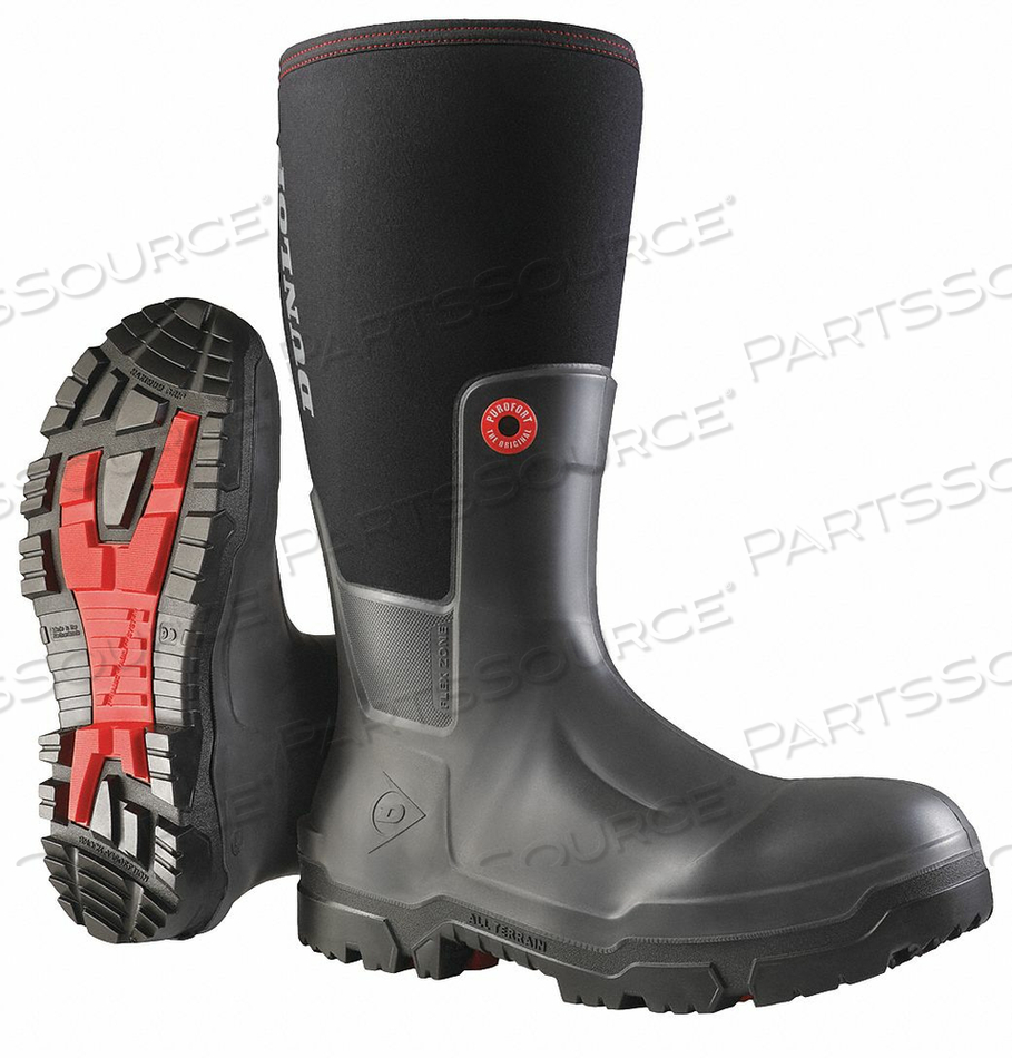 K2322 RUBBER BOOT MEN'S 14 KNEE BLACK PR by Dunlop