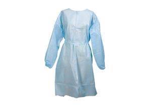 PROTECTIVE PROCEDURE GOWN, ONE SIZE FITS MOST, WHITE, NONSTERILE, DISPOSABLE (10/PK) by McKesson