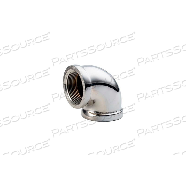 CHROME PLATED BRASS PIPE FITTING 1/4 X 1/8 90 DEGREE REDUCING ELBOW NPT FEMALE 