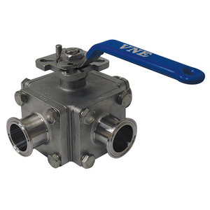 BALL VALVE PIPE SIZE 3 800 PSI 3-WAY by Vne Corporation