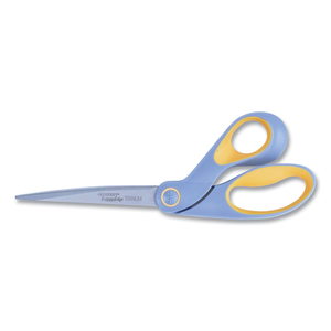 EXTREMEDGE TITANIUM BENT SCISSORS, 9" LONG, 4.5" CUT LENGTH, GRAY/YELLOW OFFSET HANDLE by Westcott