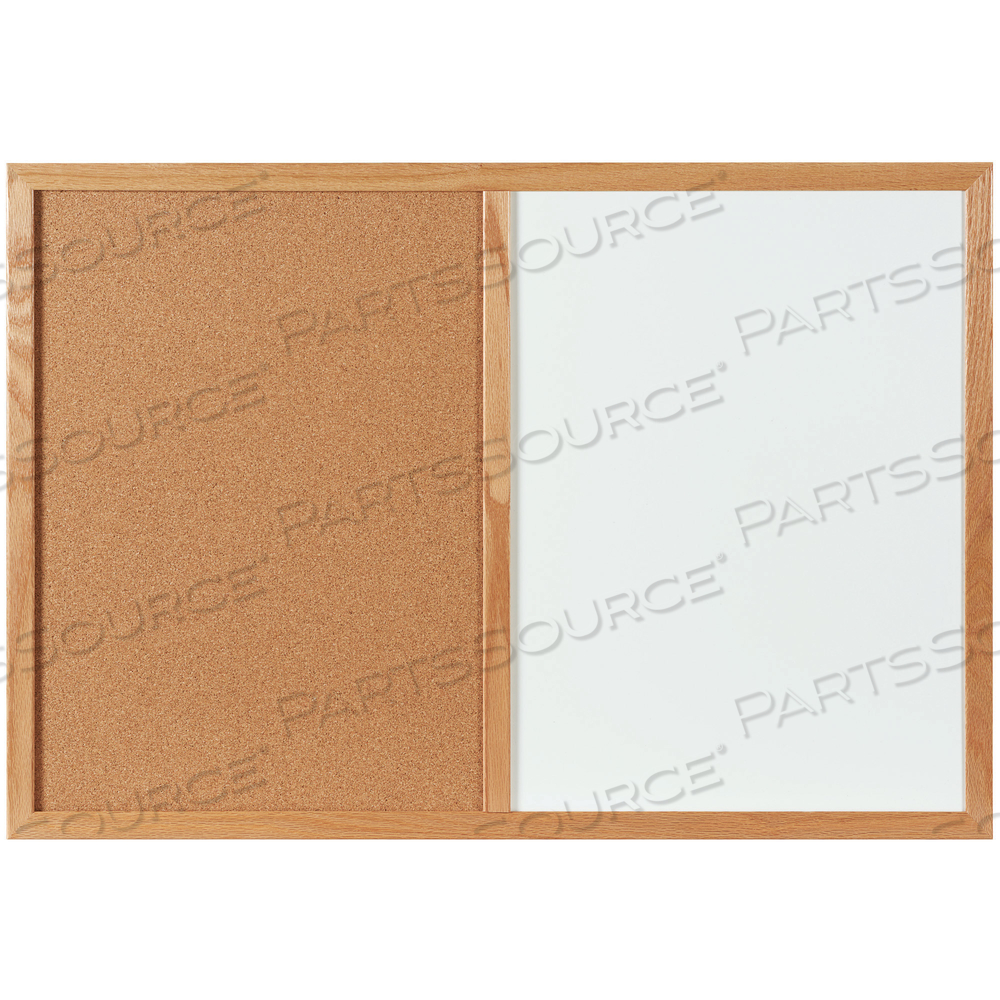 COMBINATION DRY ERASE/CORK BOARD, 3' X 2', BROWN/WHITE, 1/EACH by BOX Partners (Box Acquisitions, LLC)