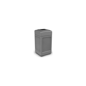 42 GALLON SQUARE WASTE RECEPTACLE, GRAY by Dci Marketing