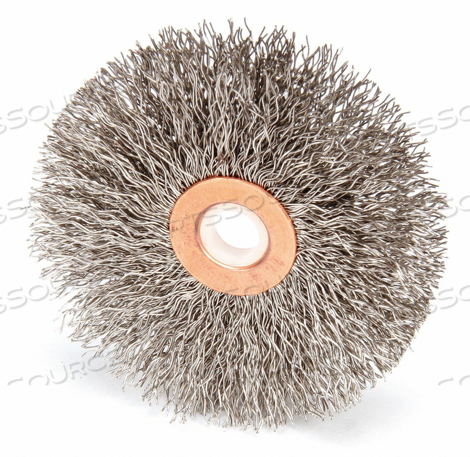 WIRE WHEEL BRUSH THREADED ARBOR 3 IN. by Weiler