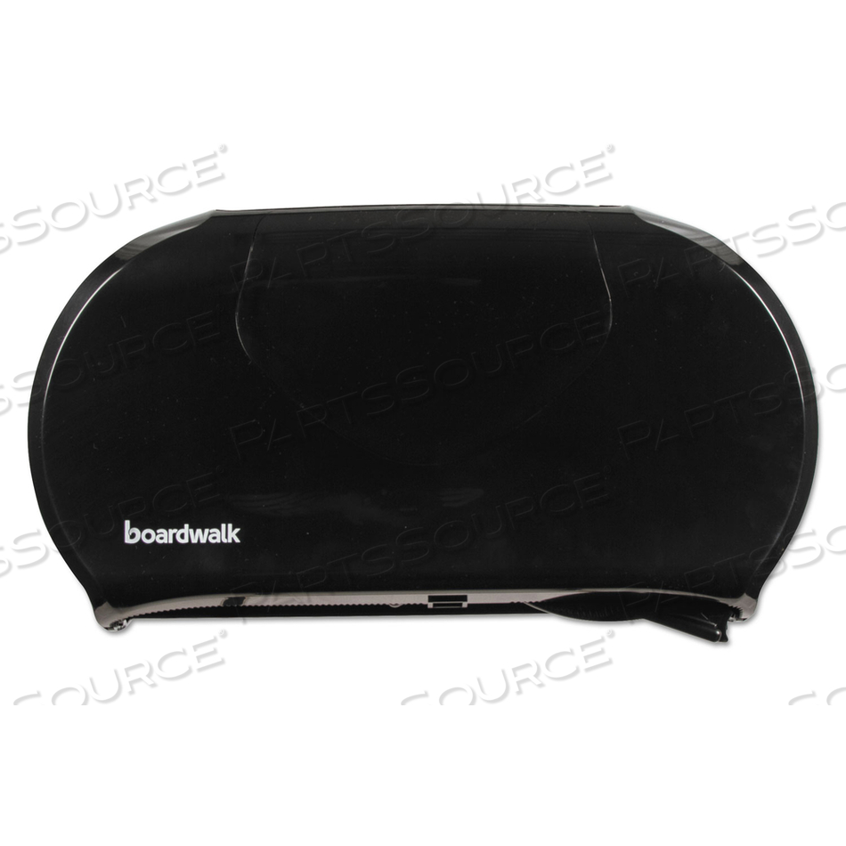 JUMBO TWIN TOILET TISSUE DISPENSER, 20.25 X 6 X 12.25, BLACK by Boardwalk