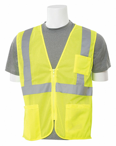 SAFETY VEST ECONOMY HI-VIZ LIME XS by ERB Safety