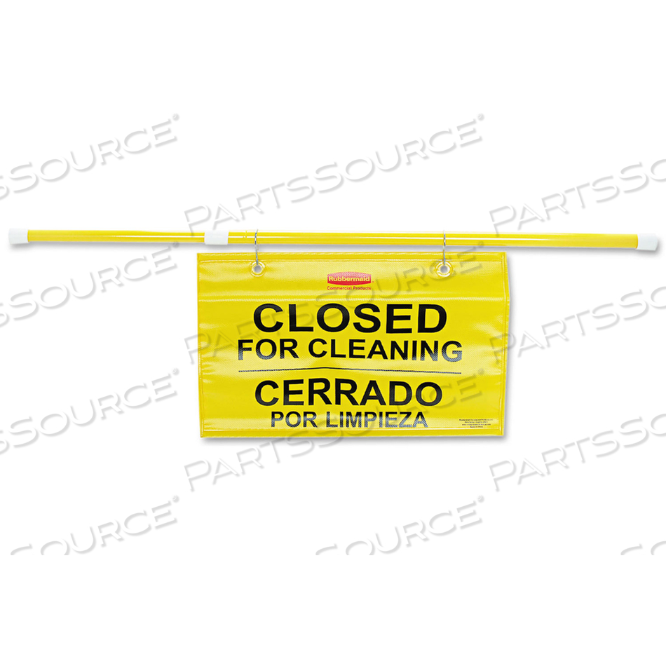 SITE SAFETY HANGING SIGN, 50 X 1 X 13, MULTI-LINGUAL, YELLOW by Rubbermaid Medical Division