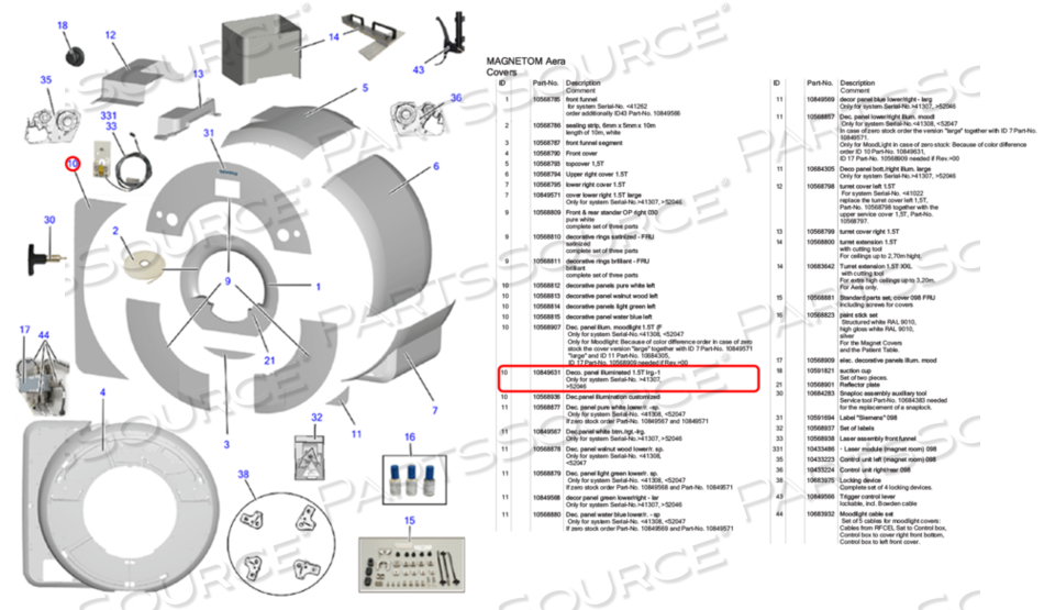 DECO. PANEL ILLUMINATED 1.5T LRG.-1 by Siemens Medical Solutions