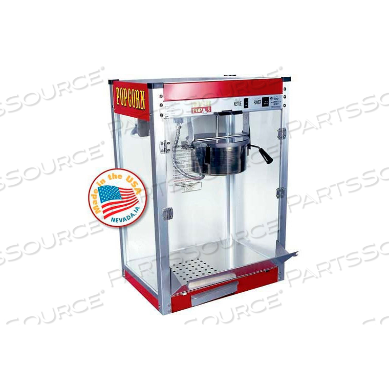 THEATER POP POPCORN MACHINE 8 OZ RED 120V 1420W by Peragon