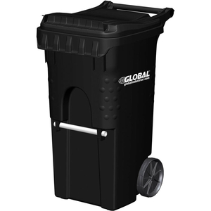 MOBILE TRASH CONTAINER, 35 GALLON BLACK by Otto Environmental Systems