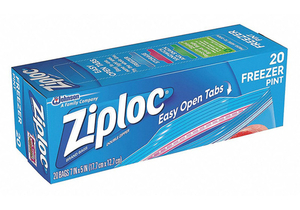 RECLOSABLE BAG PINT LDPE PK20 by Ziploc