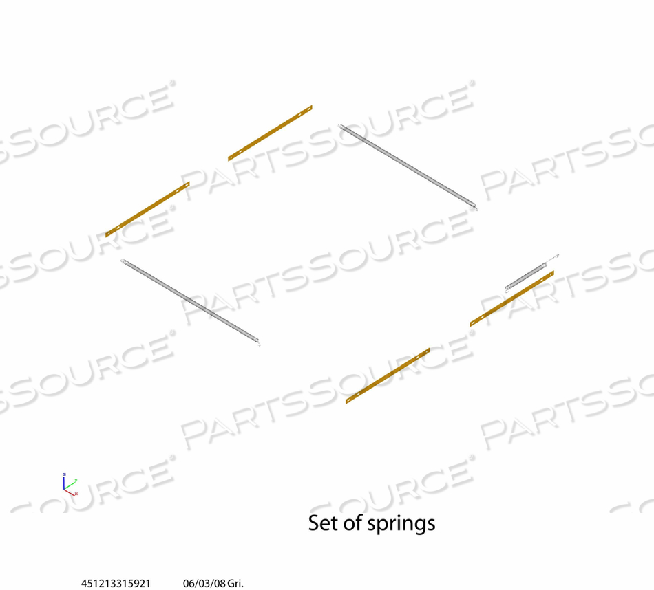 SET OF SPRINGS GRID BUCKY UNIT 2 by Philips Healthcare