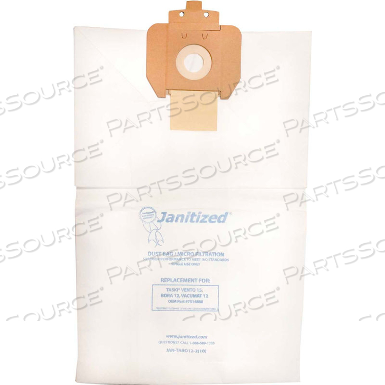 TASKI PAPER VACUUM BAG - VENTO 15, BORA 12, VACUMAT 12 by Apc Filtration Inc TASKI PAPER VACUUM BAG - VENTO 15, BORA 12, VACUMAT 12 by Apc Filtration Inc