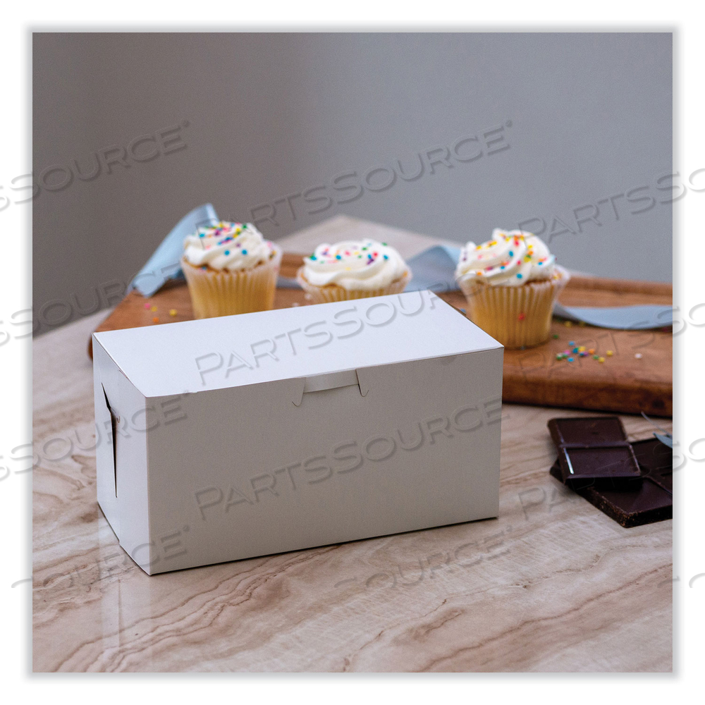 WHITE ONE-PIECE NON-WINDOW BAKERY BOXES, STANDARD, 9 X 5 X 4, WHITE, PAPER by SCT