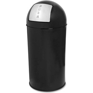 CLASSIC ROUND TOP RECEPTACLE 12 GAL. BLACK by Genuine Joe