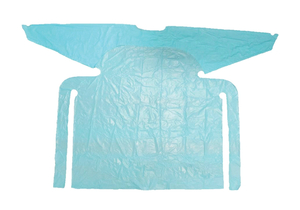 OVER-THE-HEAD PROTECTIVE PROCEDURE GOWN, ONE SIZE FITS MOST, BLUE, NONSTERILE, DISPOSABLE (100/CS) by Cypress OVER-THE-HEAD PROTECTIVE PROCEDURE GOWN, ONE SIZE FITS MOST, BLUE, NONSTERILE, DISPOSABLE (100/CS) by Cypress