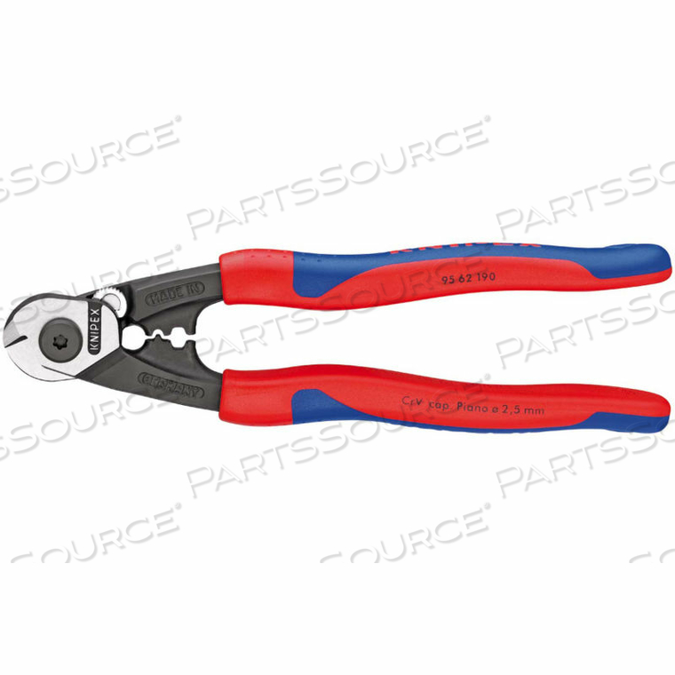 WIRE ROPE CUTTERS-COMFORT GRIP 7-1/2" OAL by Knipex