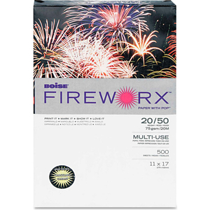 COLORED PAPER - BOISE FIREWORX - 11" X 17" - CRACKLING CANARY - 500 SHEETS/REAM by Boise