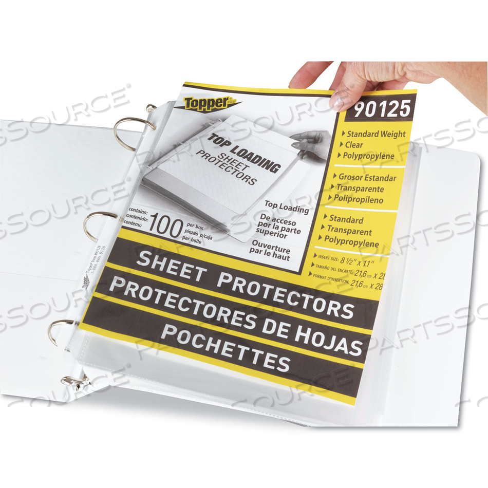 TOP-LOAD POLYPROPYLENE SHEET PROTECTORS, STANDARD, LETTER, CLEAR, 2" by C-Line