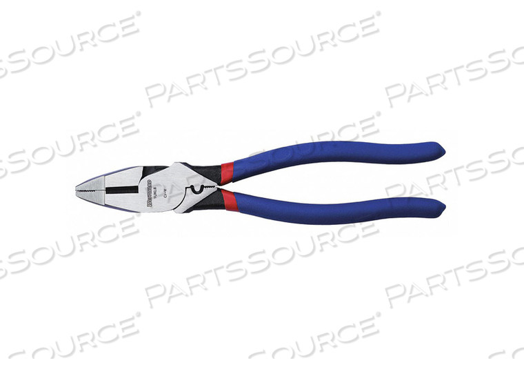 LINEMANS PLIER, INSULATED NO, TETHER READY NO, PLIER TYPE LINEMAN'S PLIERS, OVERALL LENGTH 9 3/4 IN, JAW SHAPE CURVED, JAW LENGTH 1 5/8 IN,  by Westward