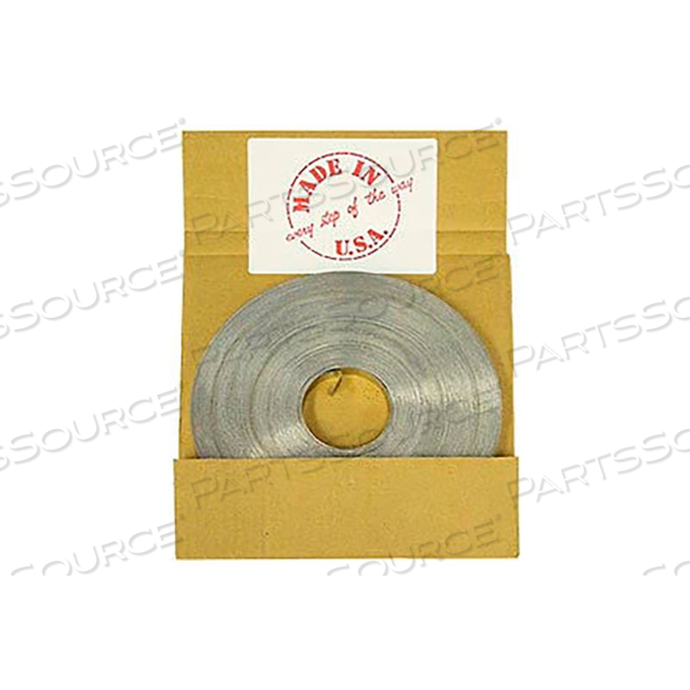 STAINLESS STEEL STRAPPING 5/8" X .015" X 200' SELF DISPENSING BOX by Independent Metal Strap Co. STAINLESS STEEL STRAPPING 5/8" X .015" X 200' SELF DISPENSING BOX by Independent Metal Strap Co.