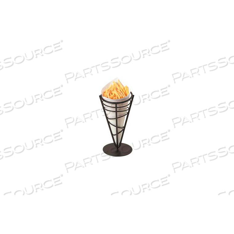 IRONWORKS FRENCH FRY BASKET, CONICAL, 9-1/2"H, BLACK WROUGHT IRON 