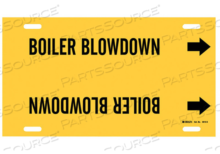 PIPE MARKER BOILER BLOW DOWN 8TO9-7/8 IN by Brady Americas