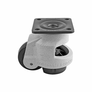 SWIVEL PLATE MANUAL LEVELING CASTER - 2200 LB. - 42MM DIA. NYLON WHEEL by Foot Master