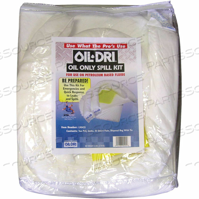 COMPACT OIL-ONLY ZIPPERED SPILL KIT, 5 GALLON CAPACITY 