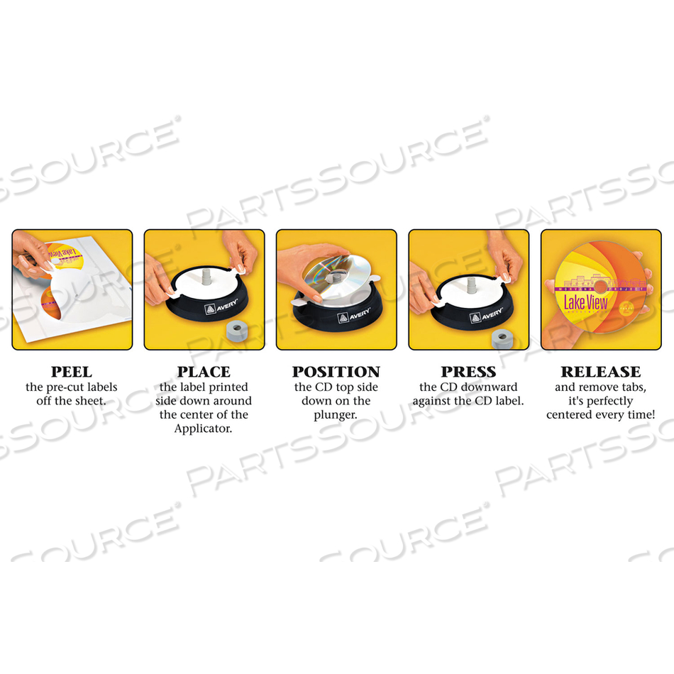 INKJET FULL-FACE CD LABELS, MATTE WHITE by Avery
