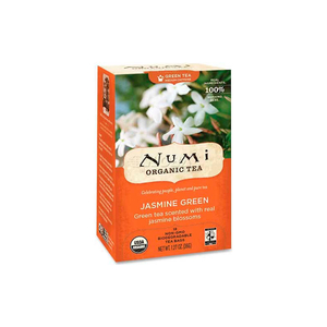 ORGANIC TEA GREEN TEA, JASMINE GREEN, SINGLE CUP BAGS, 18/BOX by Numi