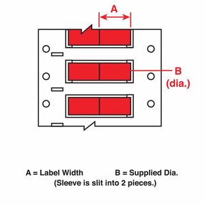 WIRE MARKING SLEEVES 1 IN W 2.433 IN L by Brady Americas WIRE MARKING SLEEVES 1 IN W 2.433 IN L by Brady Americas