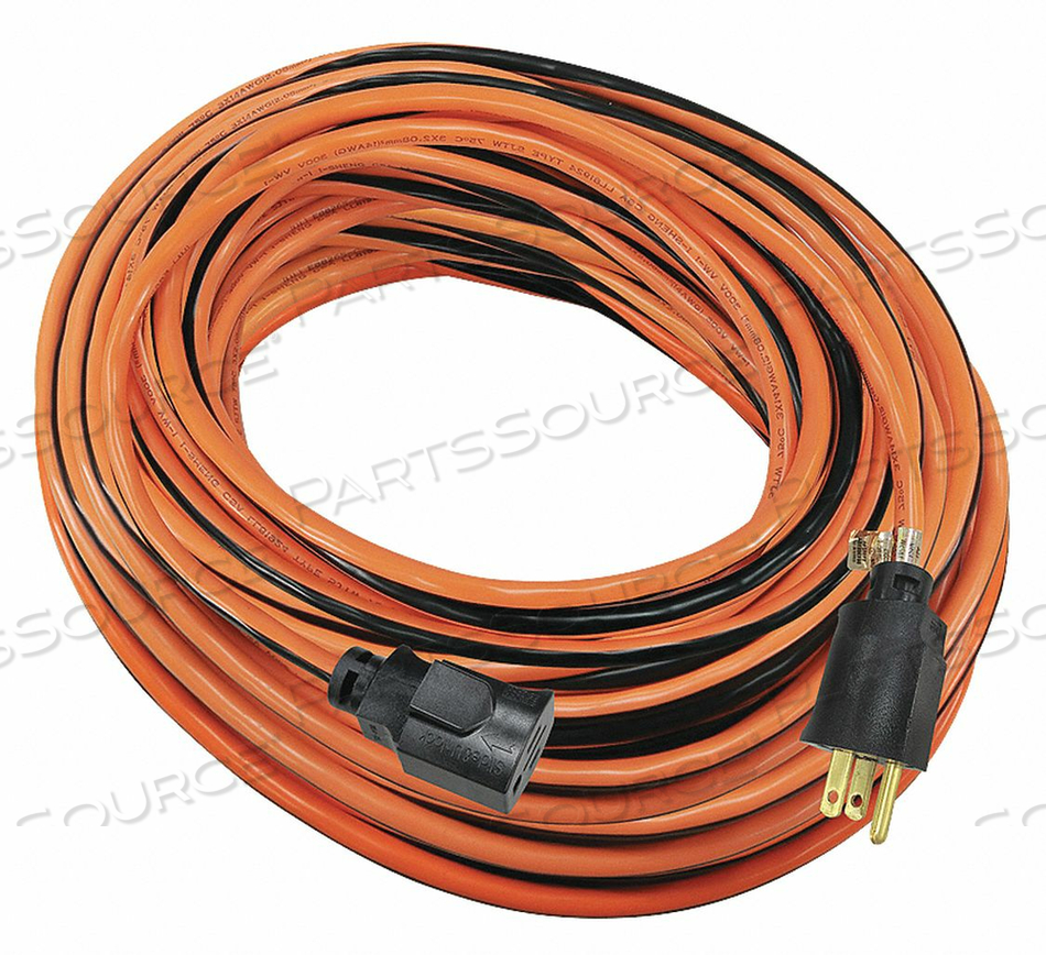 LOCKING EXTENSION CORD, LOCATION OUTDOOR, CORD LENGTH 100 FT, WIRE SIZE 14 AWG, MAX. AMPS 13 A, VOLTAGE 125V AC, PLUG CONFIGURATION NEMA 5-1 by Power First LOCKING EXTENSION CORD, LOCATION OUTDOOR, CORD LENGTH 100 FT, WIRE SIZE 14 AWG, MAX. AMPS 13 A, VOLTAGE 125V AC, PLUG CONFIGURATION NEMA 5-1 by Power First
