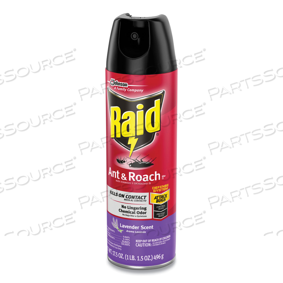 ANT AND ROACH KILLER, 17.5 OZ AEROSOL SPRAY, LAVENDER by Raid