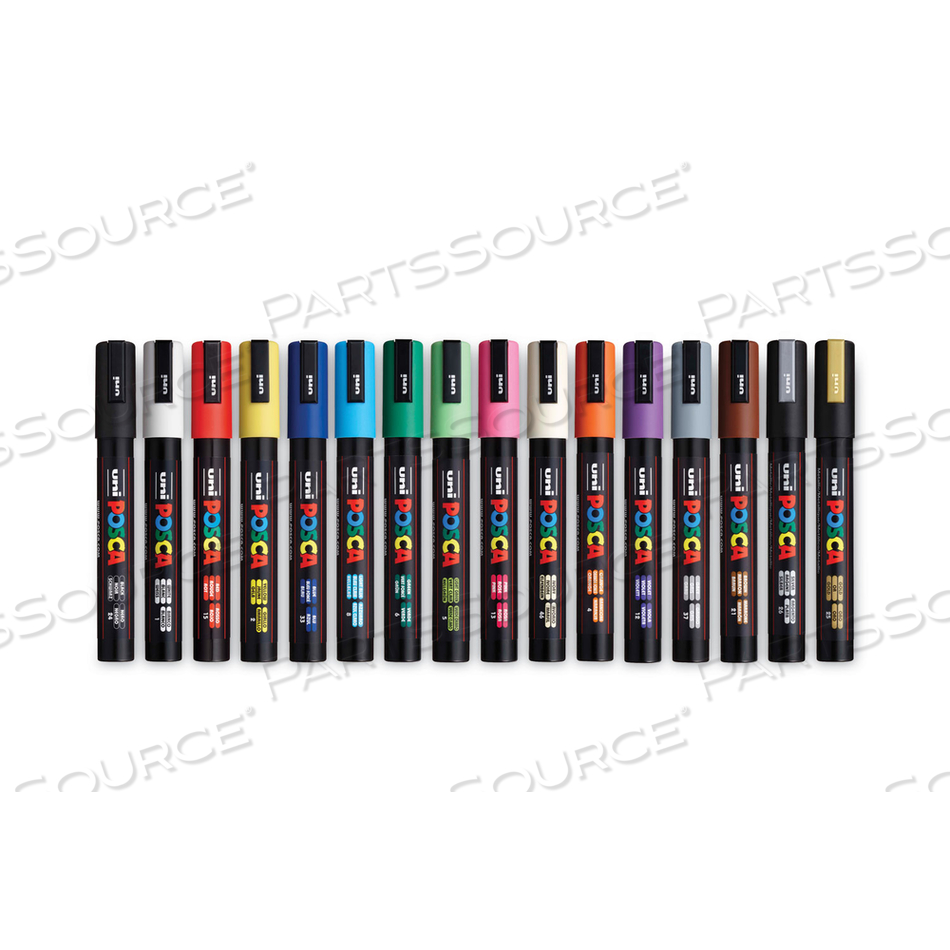 PERMANENT SPECIALTY MARKER, MEDIUM BULLET TIP, ASSORTED COLORS by POSCA PERMANENT SPECIALTY MARKER, MEDIUM BULLET TIP, ASSORTED COLORS by POSCA