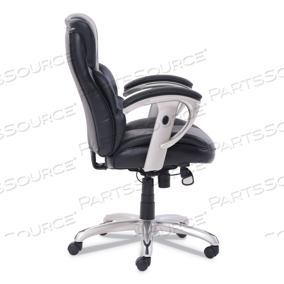 EMERSON TASK CHAIR, SUPPORTS UP TO 300 LB, 18.75" TO 21.75" SEAT HEIGHT, BLACK SEAT/BACK, SILVER BASE by SertaPedic EMERSON TASK CHAIR, SUPPORTS UP TO 300 LB, 18.75" TO 21.75" SEAT HEIGHT, BLACK SEAT/BACK, SILVER BASE by SertaPedic