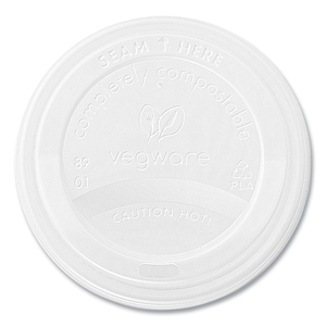 89 SERIES HOT CUP LIDS, FITS 89-SERIES HOT CUPS, WHITE, 1,000/CARTON by Vegware