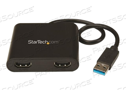 USB 3.0 TO DUAL HDMI ADAPTER SUPPORTS 1X 4K 30HZ (UHD) + 1X 1080P - 4K PORT SUPP by StarTech.com Ltd. USB 3.0 TO DUAL HDMI ADAPTER SUPPORTS 1X 4K 30HZ (UHD) + 1X 1080P - 4K PORT SUPP by StarTech.com Ltd.