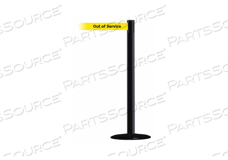 BARRIER POST WITH BELT 13 FT L YELLOW by Tensabarrier