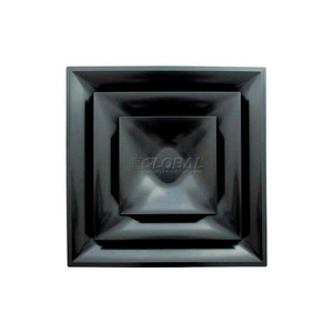 STRATUS CONE DIFFUSER WITH 12" NECK, BLACK by American Louver