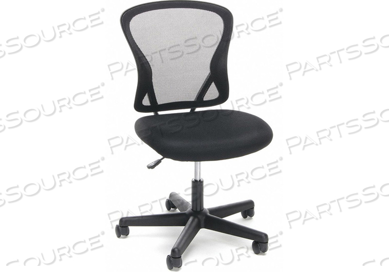 TASK CHAIR BLACK NO ARMS BACK 18-1/2 H 