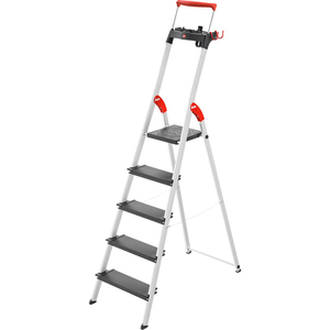 L100 PRO 5 STEP ALUMINUM FOLDING STEP LADDER by Hailo