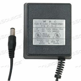 POWER CONNECTOR, 2.1 X 5.5 MM, FEMALE, BLACK, 500 MA, 12 VAC, 2 IN X 2.5 IN X 1.7 IN, MEETS CUL, UL by Jameco Electronics