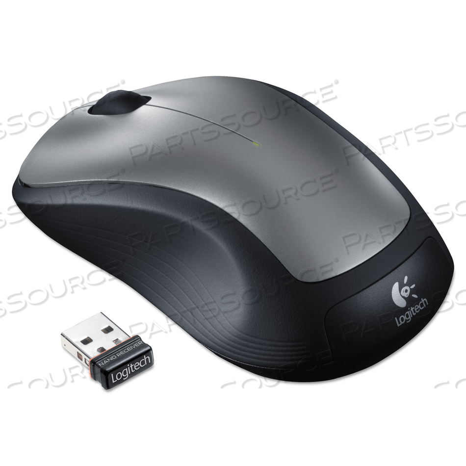 WIRELESS MOUSE, 2.4 GHZ FREQUENCY/30 FT WIRELESS RANGE, LEFT/RIGHT HAND USE, SILVER/BLACK by Logitech