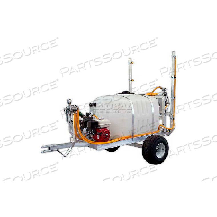 100 GALLON 2-WHEEL TRAILER SPRAYER, 5HP / 4101C PUMP, 50' OF 3/8" HOSE, 12' BOOM by Reddick Equipment Company Inc