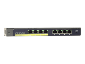 PLUS GS108PEV3, SWITCH, MANAGED, 4 X 10/100/1000 (POE) + 4 X 10/100/1000, DESKTOP, WALL-MOUNTABLE, POE (53 W) by Netgear